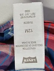 Vorschaubild 4 von LEVIS Kinder Freizeithemd Hemd Gr. 80 Blau Kariert Casual Langarm