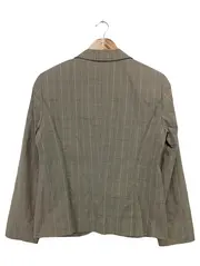 Vorschaubild 2 von Damen Blazer Gr. 40/M Grau Kariert Klassisch Elegant Business