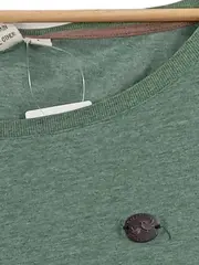 Vorschaubild 2 von Damen T-Shirt Grün Gr. 40/L Casual Meliert