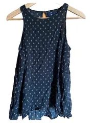 Vorschaubild 1 von Damen Top Schwarz Gr. 38 M Ärmellos Geometrisches Muster Casual