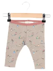 Vorschaubild 1 von Kinder Leggings Gr. 74 Beige Vogelmuster Casual Baby Hose