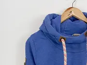 Vorschaubild 2 von Damen Kapuzenpullover Hoodie Blau Meliert Gr. S