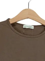 Vorschaubild 3 von Langarmshirt Kinder Gr. 138/140 Braun Basic Baumwolle