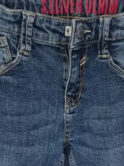 Vorschaubild 3 von Regular Fit Jeans Kinder Blau Größe 122 Schriftzug