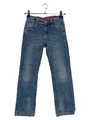 Vorschaubild 1 von Regular Fit Jeans Kinder Blau Größe 122 Schriftzug