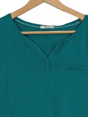 Vorschaubild 4 von CECIL Damen T-Shirt Gr. M Petrol Kurzarm V-Ausschnitt Casual