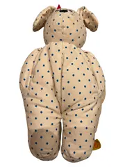 Vorschaubild 1 von Baby Kuscheltier Hund Beige Blau Gepunktet Vintage 18cm