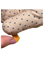 Vorschaubild 2 von Baby Kuscheltier Hund Beige Blau Gepunktet Vintage 18cm