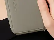 Vorschaubild 3 von Damen Geldbörse Leder Grau Reißverschluss Portemonnaie