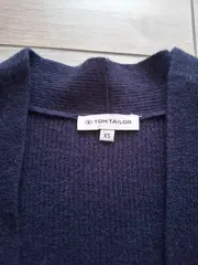 Vorschaubild 4 von Damen Pullover Blau Gr. 34/XS Casual V-Ausschnitt Rippstrick