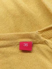 Vorschaubild 4 von Damen Strickjacke Gelb Gr. 36/S Klassisch Elegant