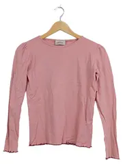 Vorschaubild 1 von Langarmshirt Mädchen Gr. 152/158 Rosa Puffärmel Rüschensaum