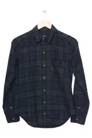 Vorschaubild 1 von abercrombie and fitch Hemdbluse Damen Gr. 32/XXS Blau Kariert Casual