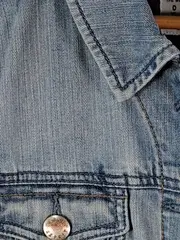 Vorschaubild 3 von Jeansjacke Damen Gr. XL Blau Baumwolle Casual Knopfleiste