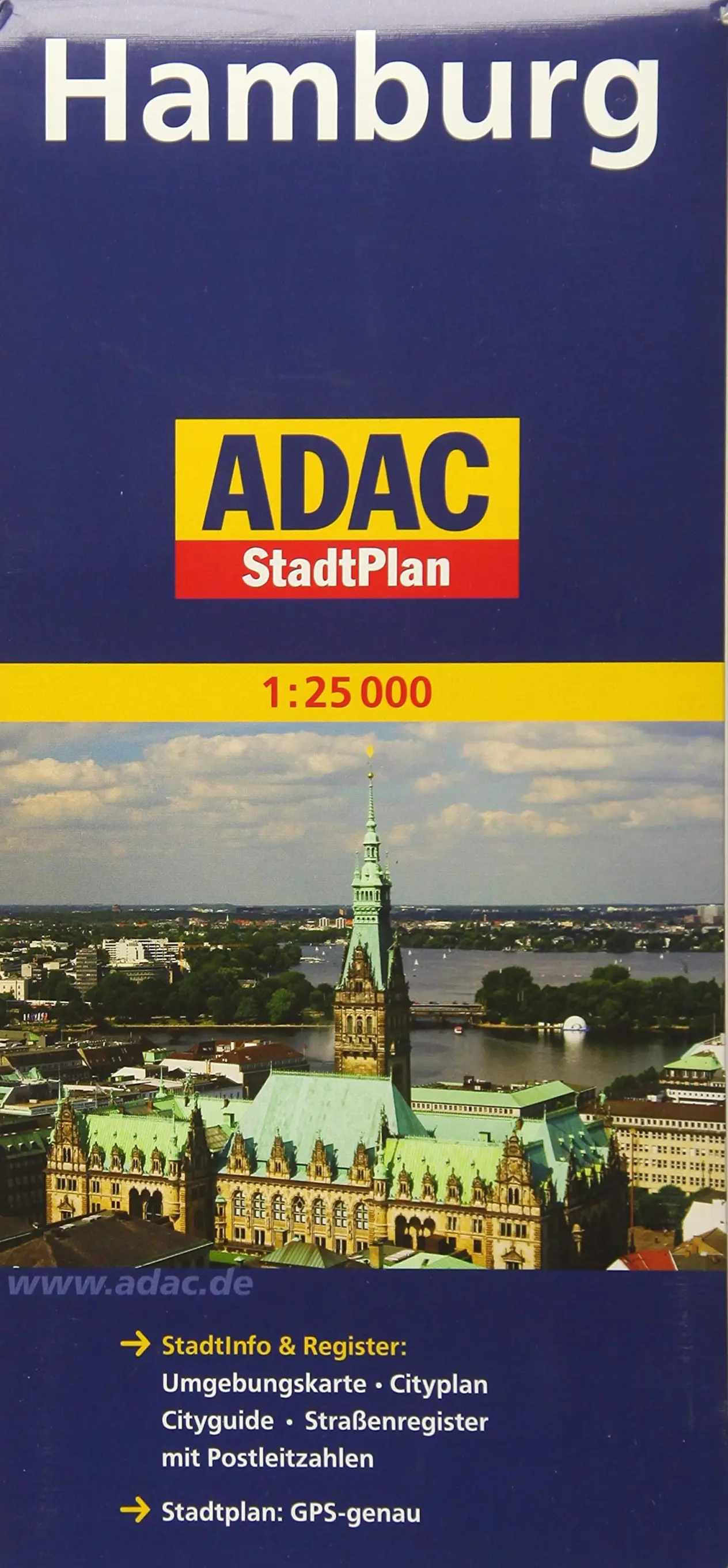 ADAC Stadtplan Hamburg 1:25.000 Reiseführer Straßenverzeichnis GPS