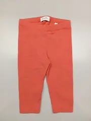 Vorschaubild 2 von Mädchen Leggings Gr. 62 Orange Uni Baumwolle Basic Kinderhose