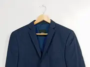 Vorschaubild 2 von Herren Sakko Business Wolle Blau Gr. 46 Langarm Elegant