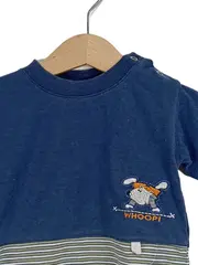 Vorschaubild 5 von Langarmshirt Gr. 62 Hase Motiv Blau Gestreift Kinder Baumwolle