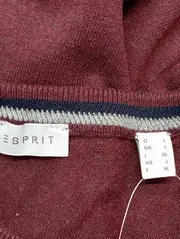 Vorschaubild 2 von Pullover Damen Gr. 40/L Rot V-Ausschnitt Casual Baumwolle