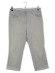 Vorschaubild 1 von Damen Stoffhose Gr. 40 L Grau Capri Casual