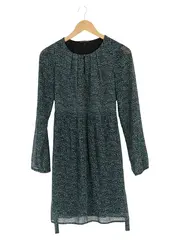 Vorschaubild 1 von Blusenkleid Damen 38/M Blau Meliert Elegant Midikleid