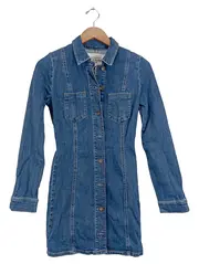 Vorschaubild 1 von Jeanskleid Damen Gr. 34/XS Blau Denim Casual Minikleid