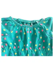 Vorschaubild 2 von Kinder Mädchen T-Shirt Gr. 56 Türkis Farbenfroh mit Punkten