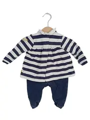 Vorschaubild 1 von Baby Set Strampler gestreift blau Gr. 62 Elasthan