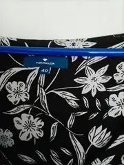 Vorschaubild 3 von Damen Freizeitkleid Gr. 40 Schwarz Blumenmuster Casual