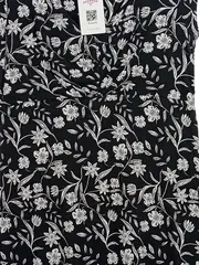 Vorschaubild 2 von Damen Freizeitkleid Gr. 40 Schwarz Blumenmuster Casual