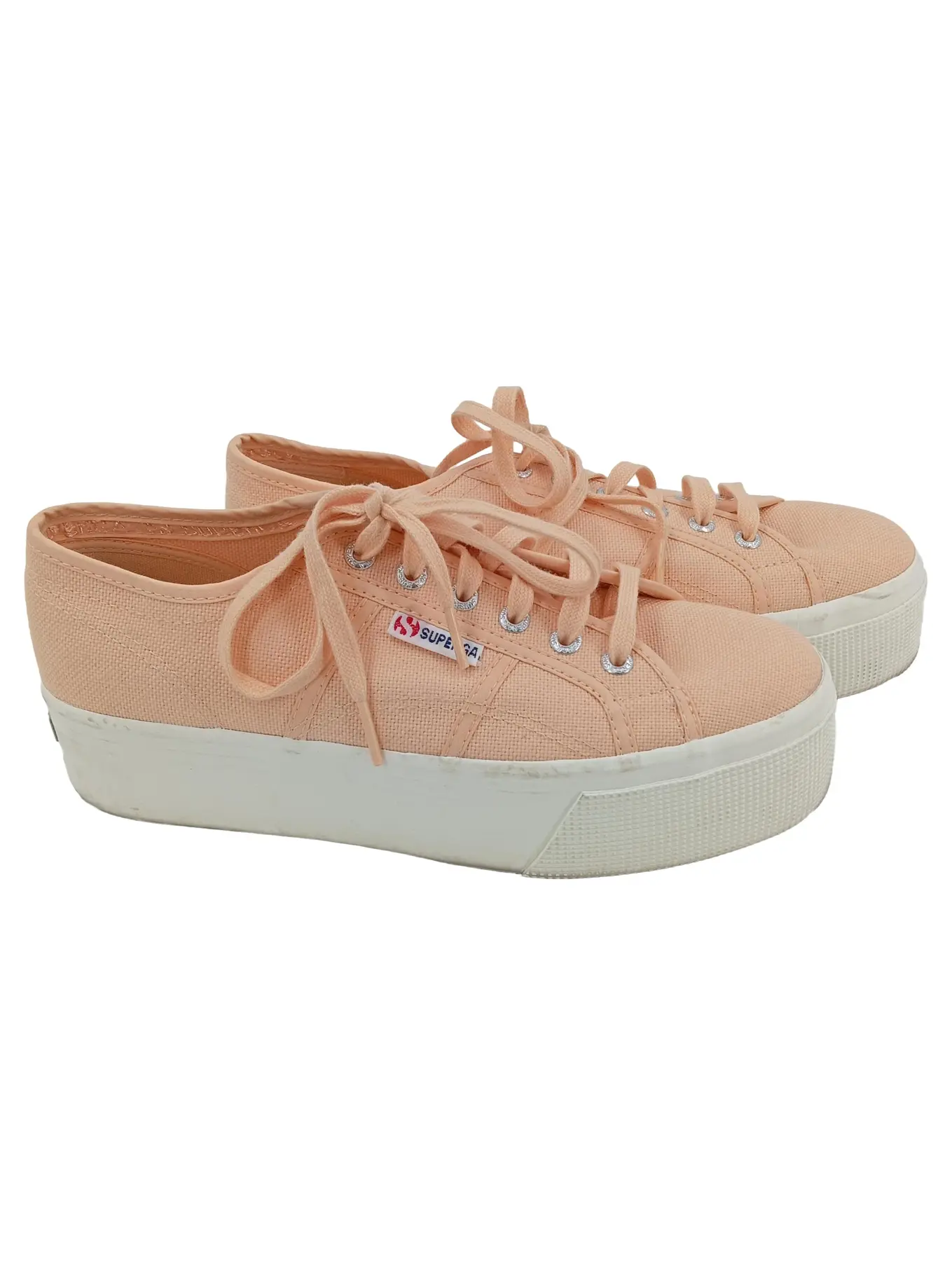 SUPERGA Damen Sneaker low Plateau Gr. 40 Rosa Casual Freizeitschuh