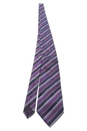 Vorschaubild 1 von Herren Krawatte Lila Gestreift Business Seide Elegant