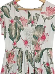 Vorschaubild 2 von Damen Sommerkleid Blumenmuster Gr. 38/M Mehrfarbig Maxikleid