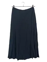 Vorschaubild 1 von Damen Wickelrock Gr. 38 Schwarz Viskose Maxirock Modern