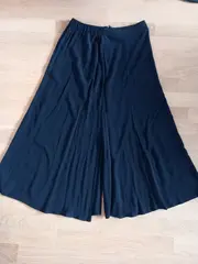 Vorschaubild 2 von Damen Wickelrock Gr. 38 Schwarz Viskose Maxirock Modern