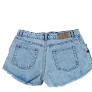 Vorschaubild 4 von Damen Jeans Shorts Gr. 38 Blau Casual Distressed Fransen