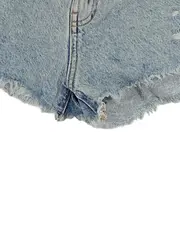 Vorschaubild 3 von Damen Jeans Shorts Gr. 38 Blau Casual Distressed Fransen