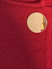 Vorschaubild 4 von Damen Trachtenweste Rot Gr. 36/S Klassisch Strick Zierknöpfe