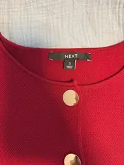 Vorschaubild 3 von Damen Trachtenweste Rot Gr. 36/S Klassisch Strick Zierknöpfe