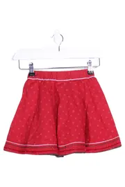 Vorschaubild 1 von Kinder A-Linienrock Gr. 116 Rot Blumenmuster Klassisch