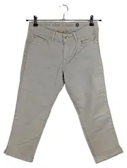 Vorschaubild 1 von Damen Capri Stoffhose Beige Gr. 36 Baumwolle Favorite