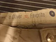 Vorschaubild 3 von Damen Capri Stoffhose Beige Gr. 36 Baumwolle Favorite