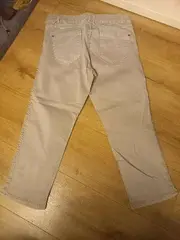 Vorschaubild 2 von Damen Capri Stoffhose Beige Gr. 36 Baumwolle Favorite