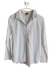 Vorschaubild 1 von Kinder Bluse Mädchen Baumwolle Spitze Gr. 164 Weiß Casual Langarm