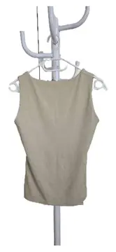 Vorschaubild 2 von Damen Top Beige Gr. 38 M Ärmellos Basic