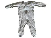 Vorschaubild 1 von Baby Strampler Einteiler Gr. 68 Grau Florales Muster