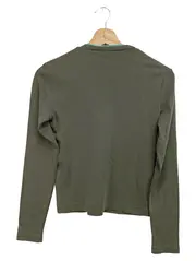 Vorschaubild 2 von Damen Sweatshirt Grün Gr. 34/XS Klassisch Preppy Streetwear Langarm