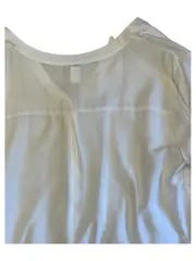 Vorschaubild 4 von Damen Bluse Gr. 44/XXL Weiß Viskose Tunika Shirtbluse 3/4 Arm Casual