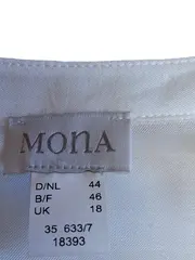 Vorschaubild 7 von Damen Bluse Gr. 44/XXL Weiß Viskose Tunika Shirtbluse 3/4 Arm Casual