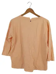 Vorschaubild 2 von Damen Langarmshirt 3/4 Arm Uni Orange Baumwolle Gr. UNI